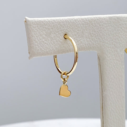 Charm de Corazón para Argolla en Oro 18k