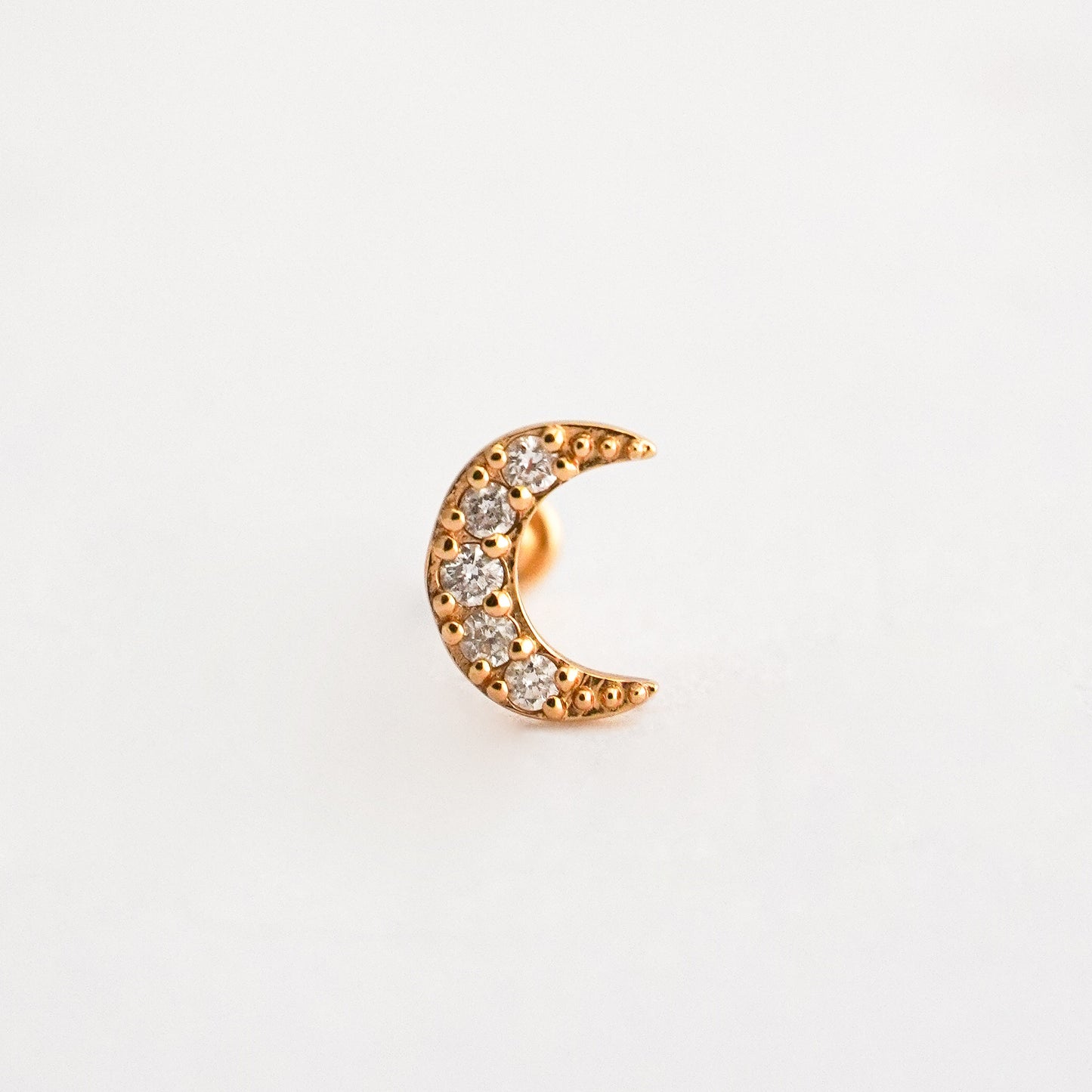 Piercing Luna en Oro18k con diamantes naturales