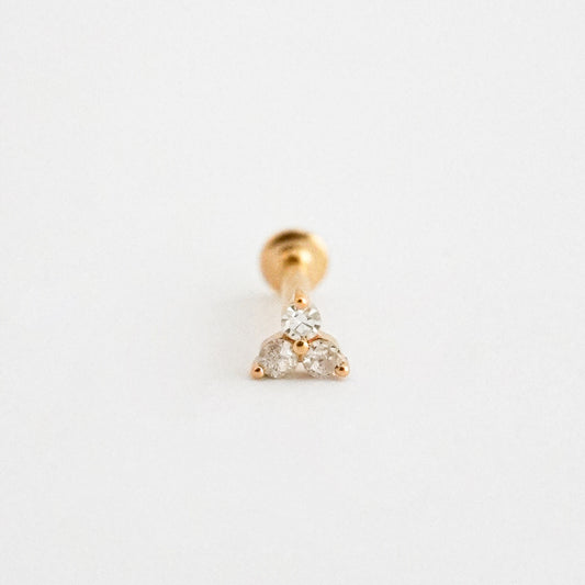 Piercing Trinity en Oro18k con diamantes naturales