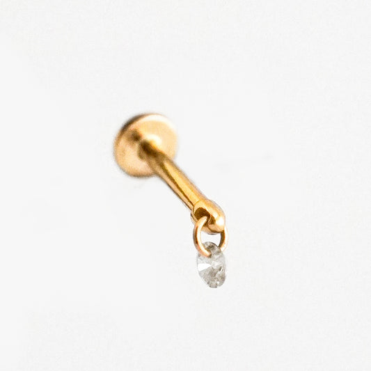 Piercing brilliant dancer Oro18k con diamantes naturales