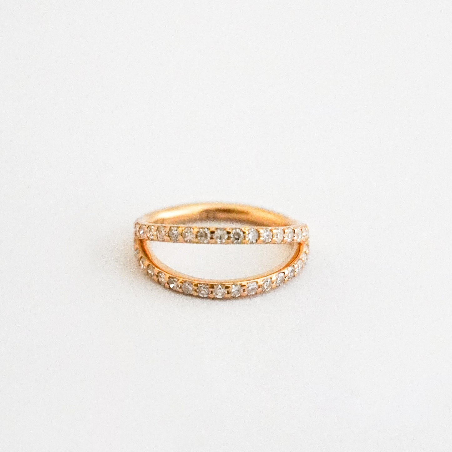 Clicker Duara en Oro18k con diamantes naturales - Piercing