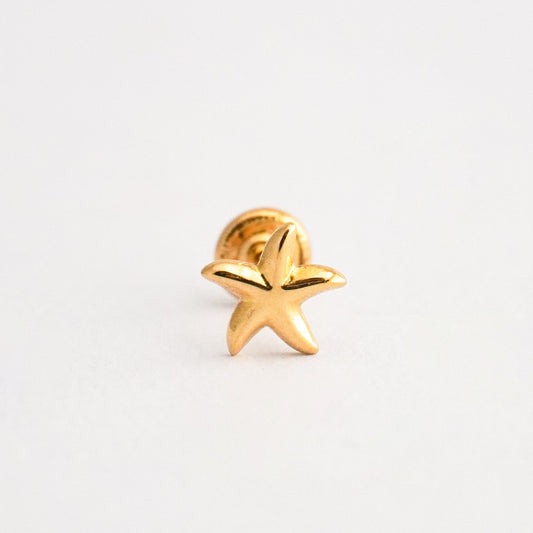 1/2 par arete bebé Estrella de Mar Oro 18k