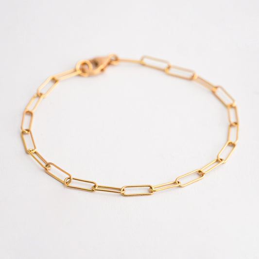 Pulsera Paper Clip en oro 18k