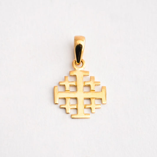 Dije Cruz de Jerusalén en Oro18k