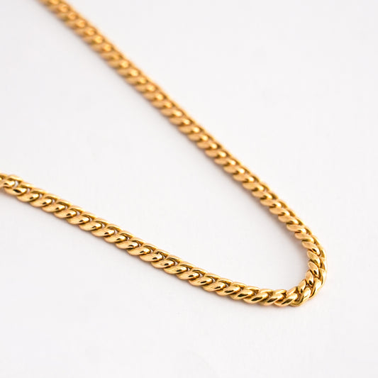 Cadena Barbada para hombre 3 mm - Oro18k