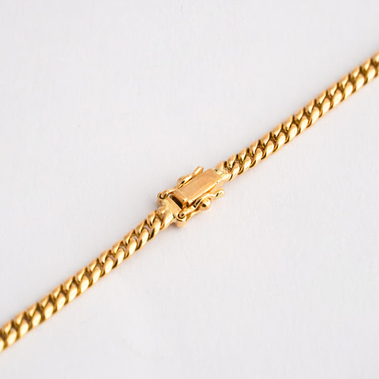 Cadena Barbada Para Hombre 4 mm Oro18K