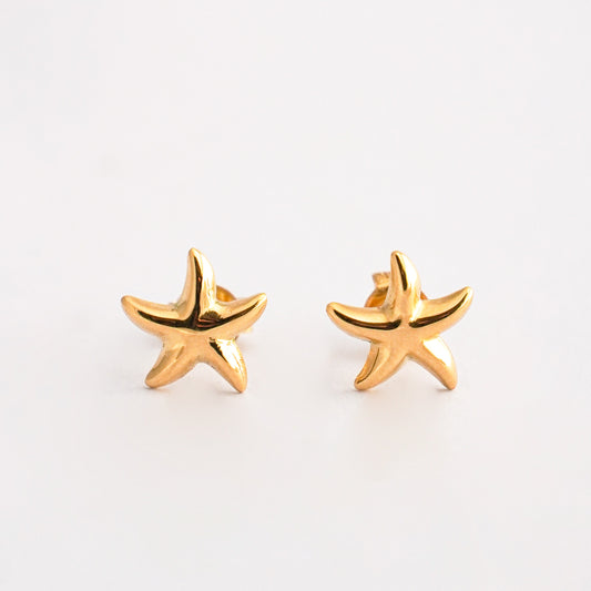 Aretes Estrella de Mar en oro 18k