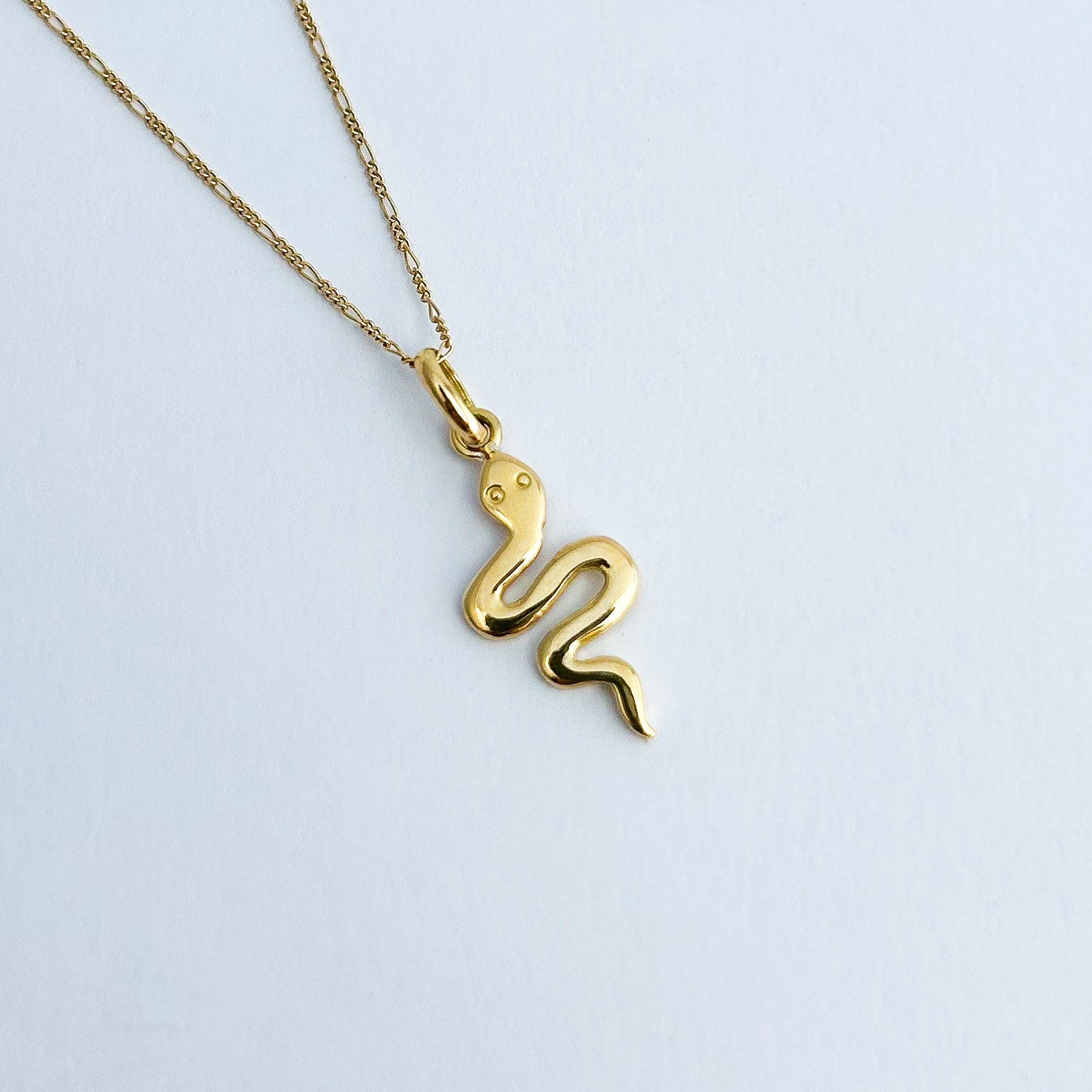 18K Chapado En Oro Cadena De Serpiente Corazón Colgante Collar-perla