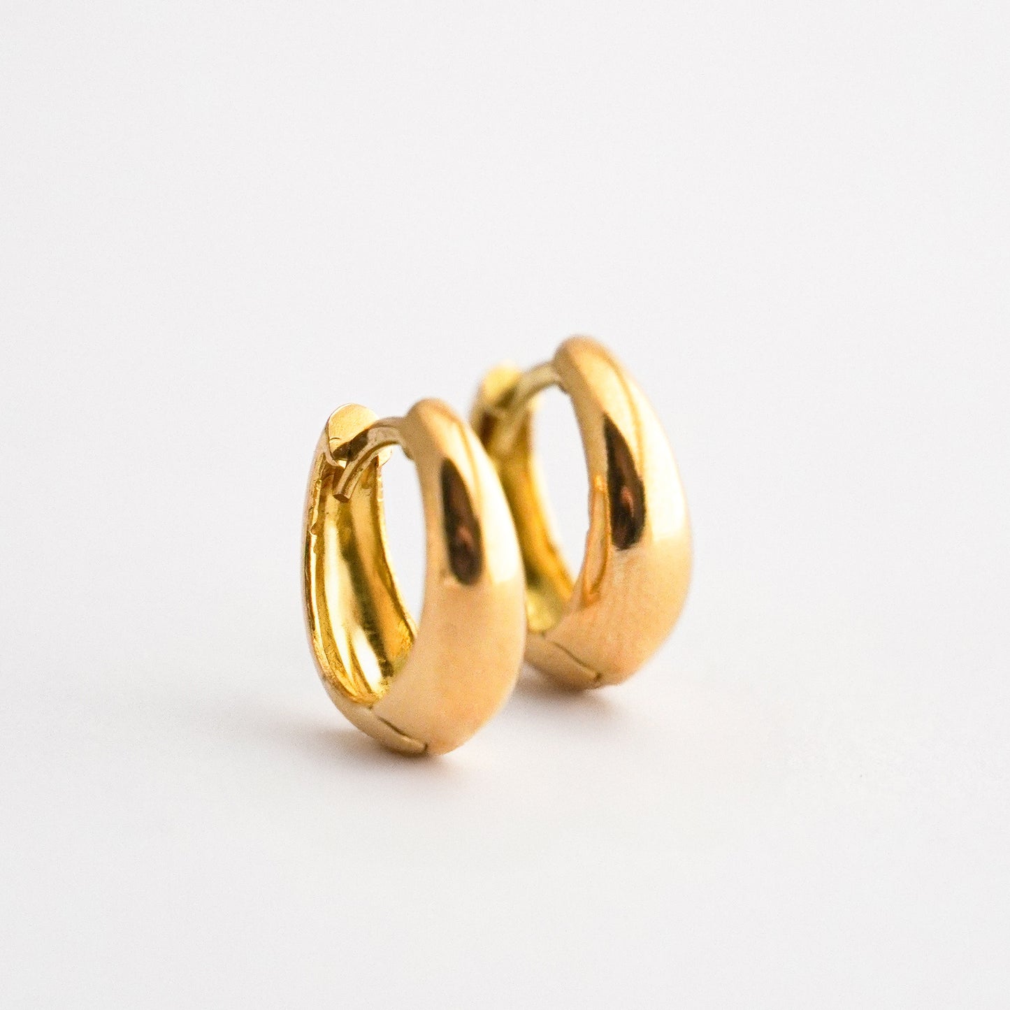Argollas mini balsa degrade oro 18k