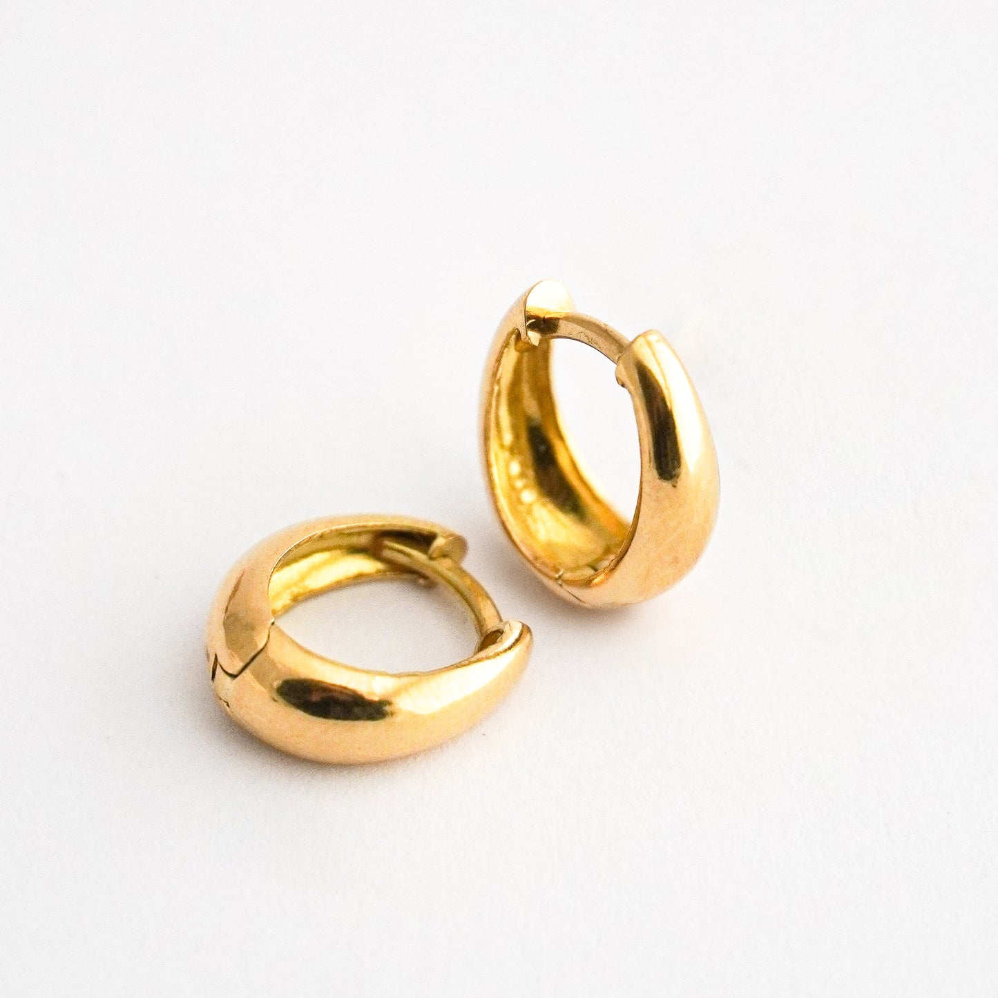Argollas mini balsa degrade oro 18k