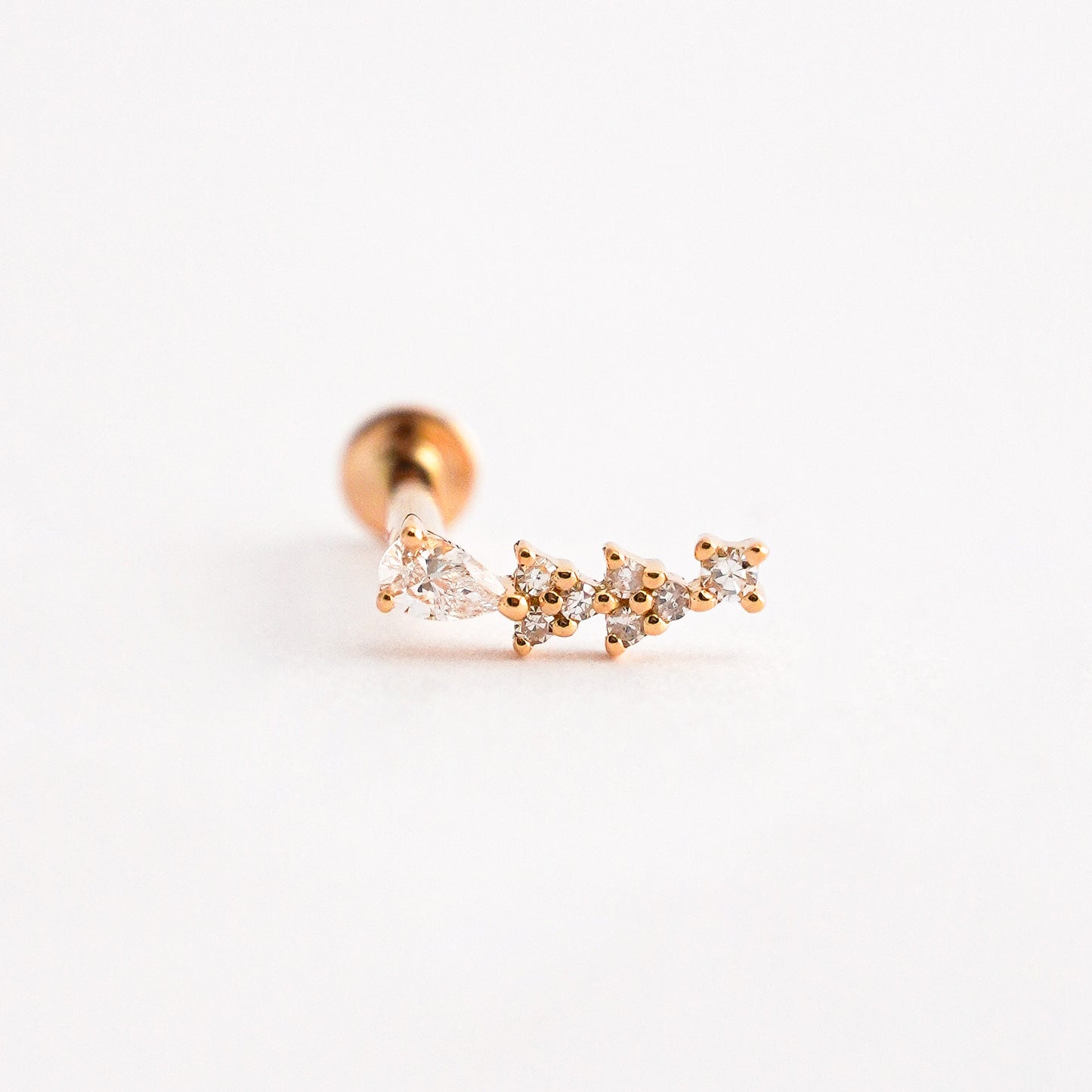 Piercing fancy shapes en Oro18k con diamantes naturales