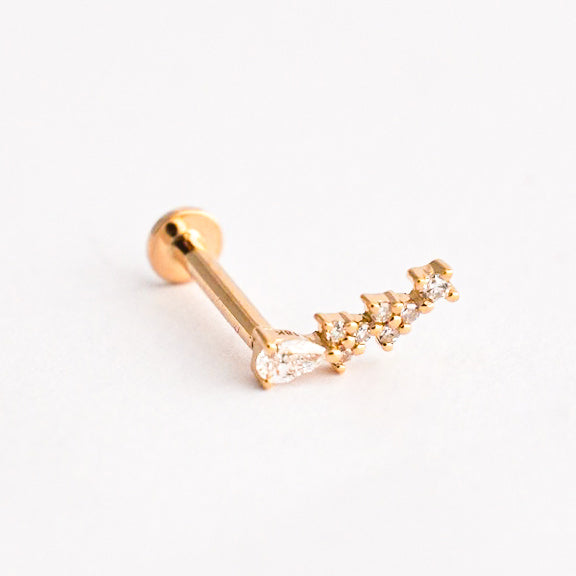 Piercing fancy shapes en Oro18k con diamantes naturales