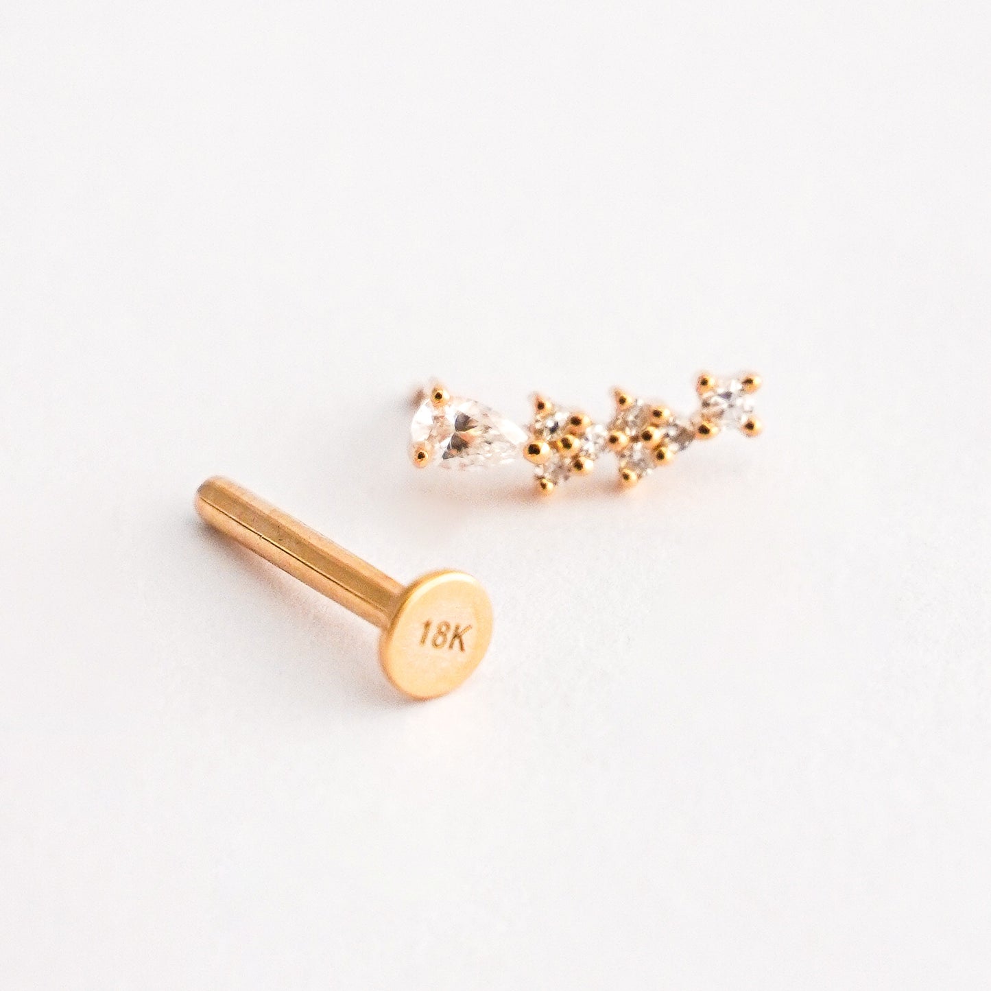 Piercing fancy shapes en Oro18k con diamantes naturales