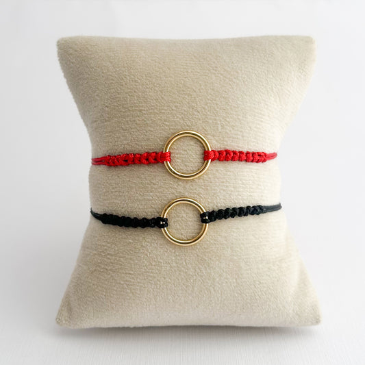 Pulsera tejida hilo Eternity Oro 18k