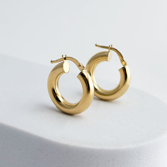 Argollas Donas 3.9 mm 1.7 cm  Oro 18k