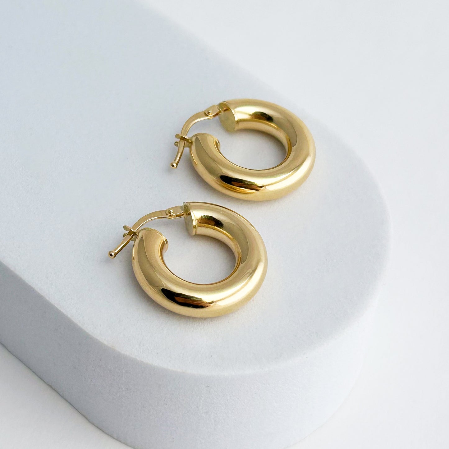 Argollas Donas 3.9 mm 1.8 cm  Oro 18k