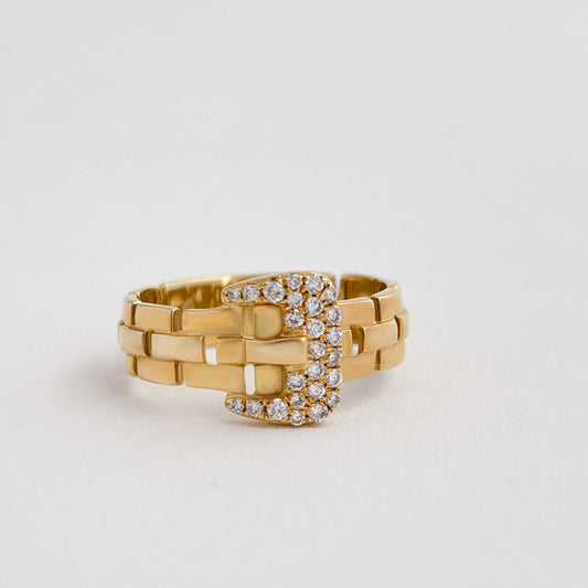 Anillo Belt con diamantes en Oro 18k
