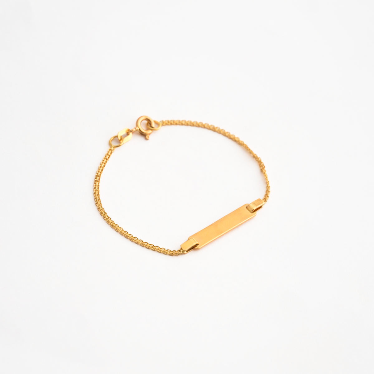 Esclava con placa (niños) Oro18k