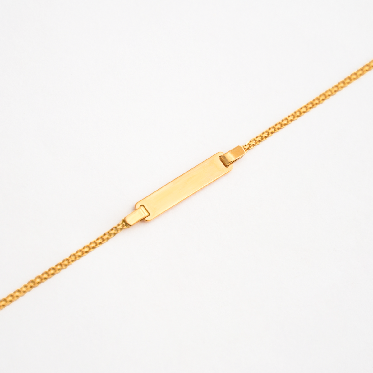 Esclava con placa (niños) Oro18k