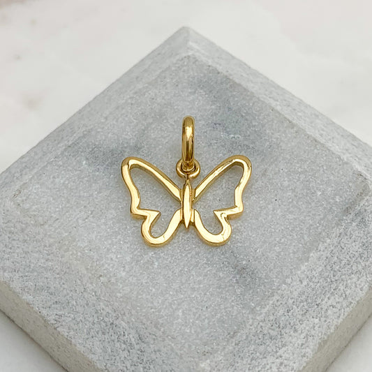 Dije Mariposa Monarca Grande Oro18k