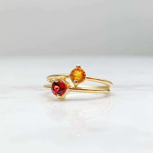 Anillo Alvis con piedra natural  Oro18k