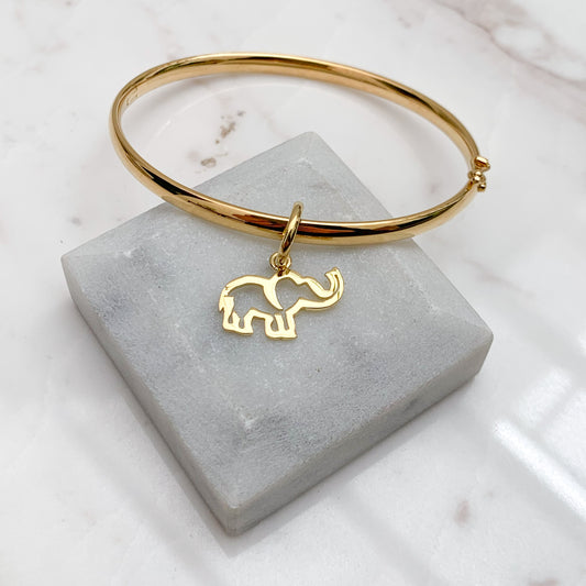 Dije de Elefante para pulsera en Oro18k