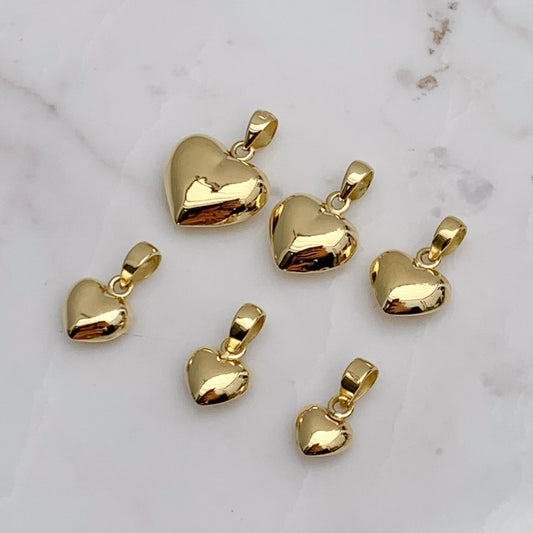 Dije corazón Bombé Oro18k